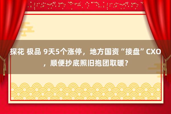 探花 极品 9天5个涨停，地方国资“接盘”CXO，顺便抄底照旧抱团取暖？