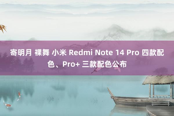 寄明月 裸舞 小米 Redmi Note 14 Pro 四款配色、Pro+ 三款配色公布