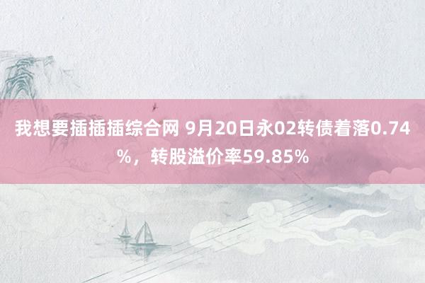 我想要插插插综合网 9月20日永02转债着落0.74%，转股溢价率59.85%