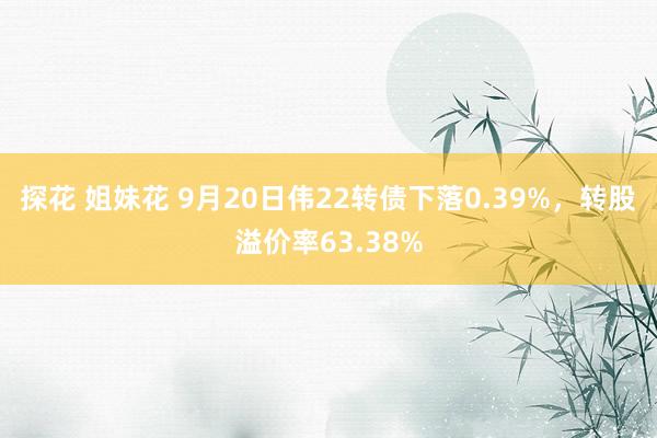 探花 姐妹花 9月20日伟22转债下落0.39%，转股溢价率63.38%