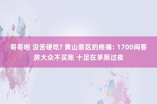 哥哥啪 没苦硬吃? 黄山景区的疼痛: 1700间客房大众不买账 十足在茅厕过夜