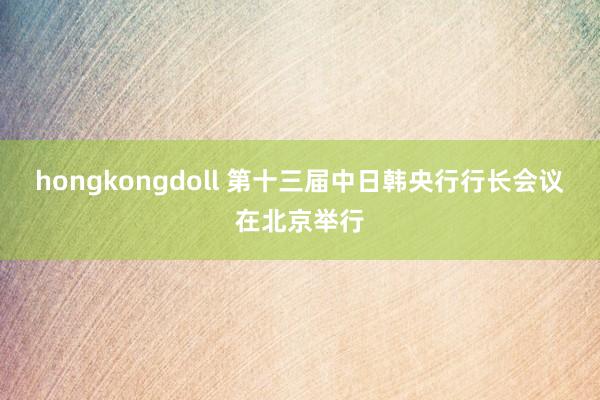 hongkongdoll 第十三届中日韩央行行长会议在北京举行