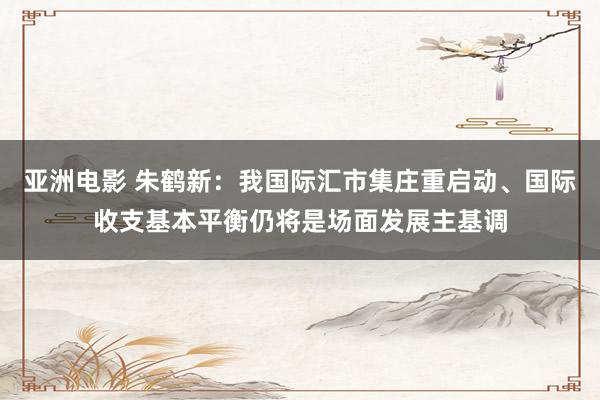 亚洲电影 朱鹤新：我国际汇市集庄重启动、国际收支基本平衡仍将是场面发展主基调