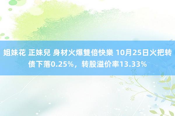 姐妹花 正妹兒 身材火爆雙倍快樂 10月25日火把转债下落0.25%，转股溢价率13.33%