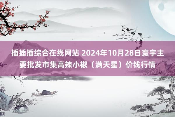 插插插综合在线网站 2024年10月28日寰宇主要批发市集高辣小椒（满天星）价钱行情