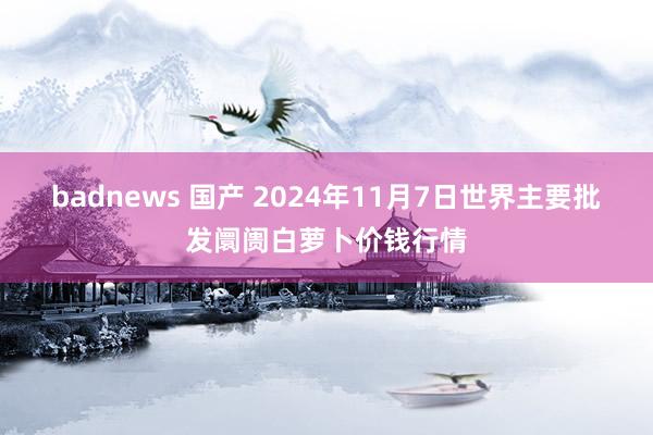 badnews 国产 2024年11月7日世界主要批发阛阓白萝卜价钱行情